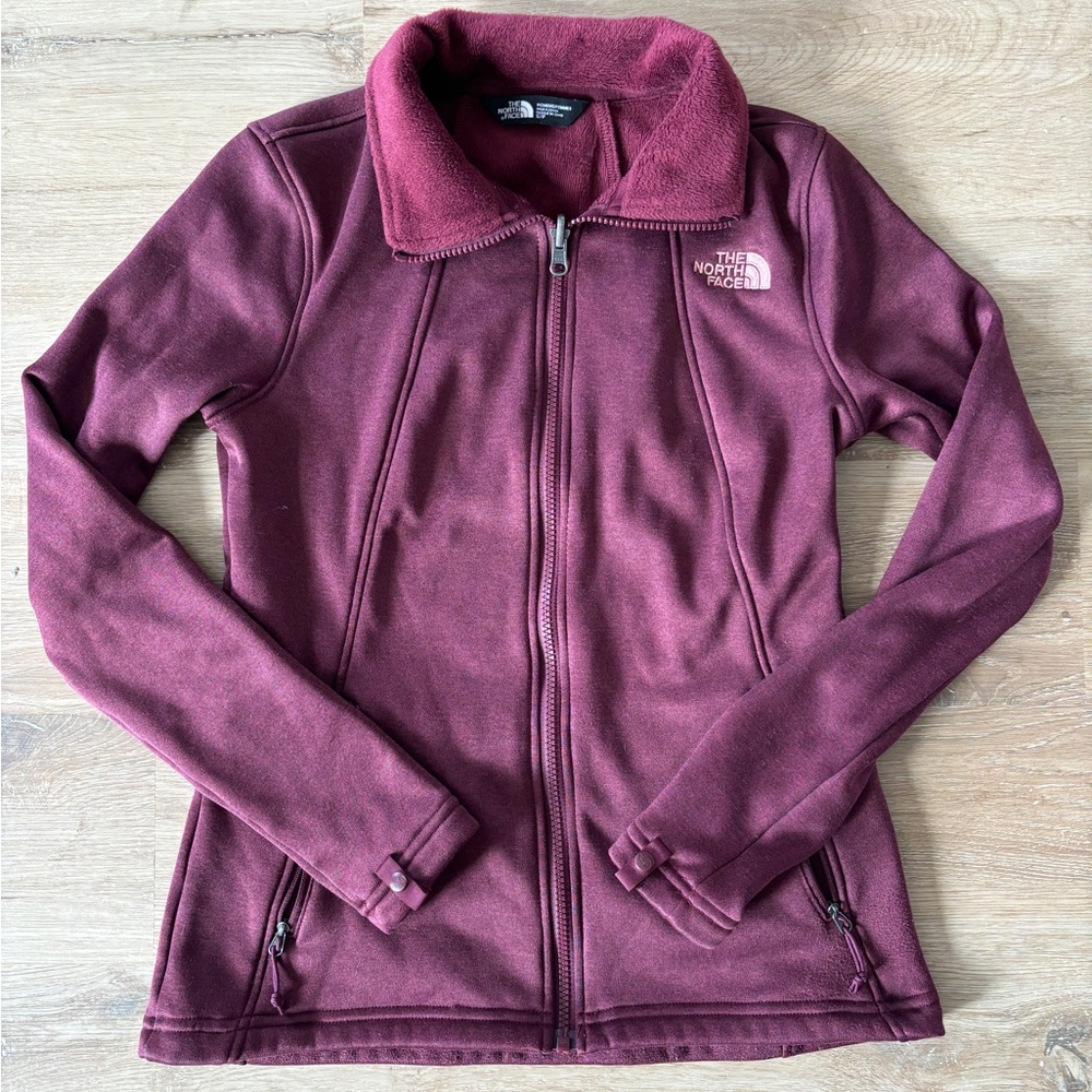 The North Face Soft Shell Fleece Jacket Sz S Maroon